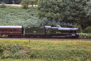 7802 Bradley Manor descends Eardington Bank on 2nd August 2017 with the 13.05 Bridgnorth – Kidderminster