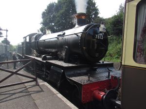 Erlestoke Manor ready to depart on the return trip to Kidderminster from Bridgenorth.