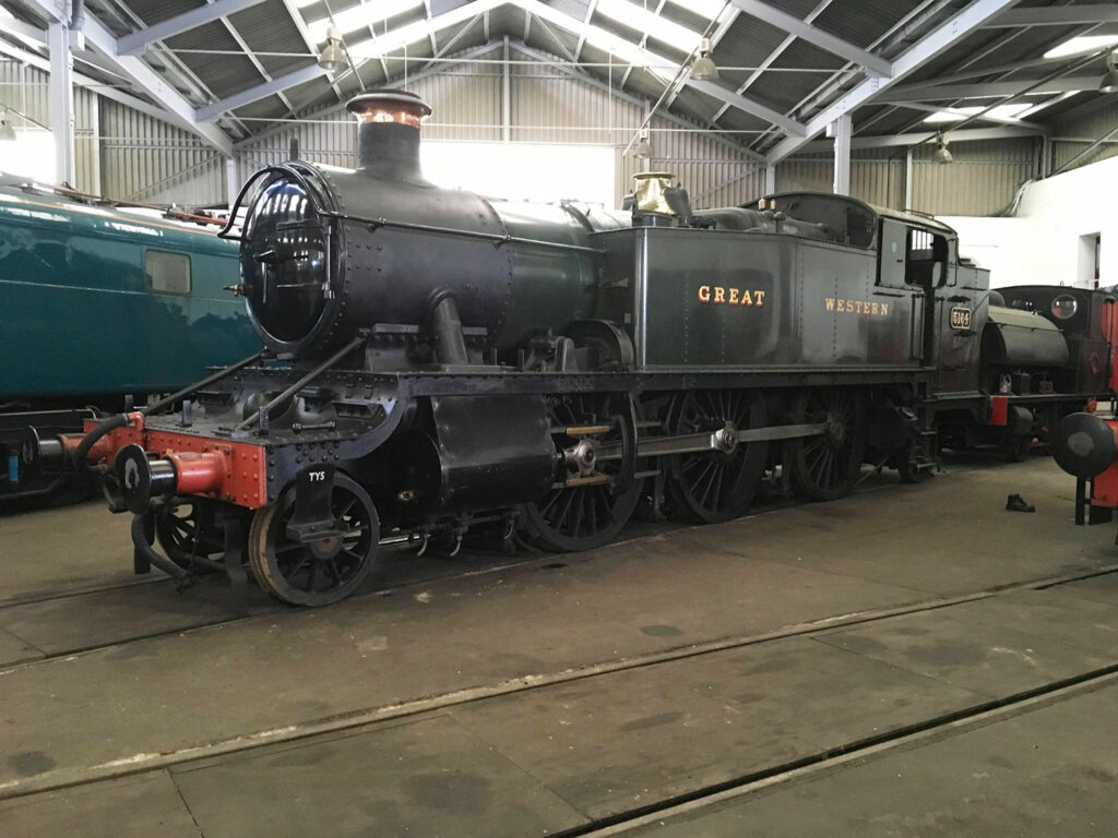 From 2014 – 2023, 5164 was on static display in Barrow Hill Roundhouse. Photo: Amanda Hambridge