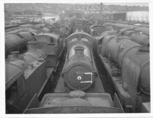 7812 seen still largely complete, not long after arriving at Woodham Brothers scrapyard in Barry on 13th September 1966. Photo: Bryn Jones