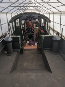 7812’s virtually completed cab seen from the newly reunited tender on 8th October [Photo: Adrian Hassell]: